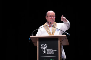 Worldchefs president Andy Cuthbert thanks Wales